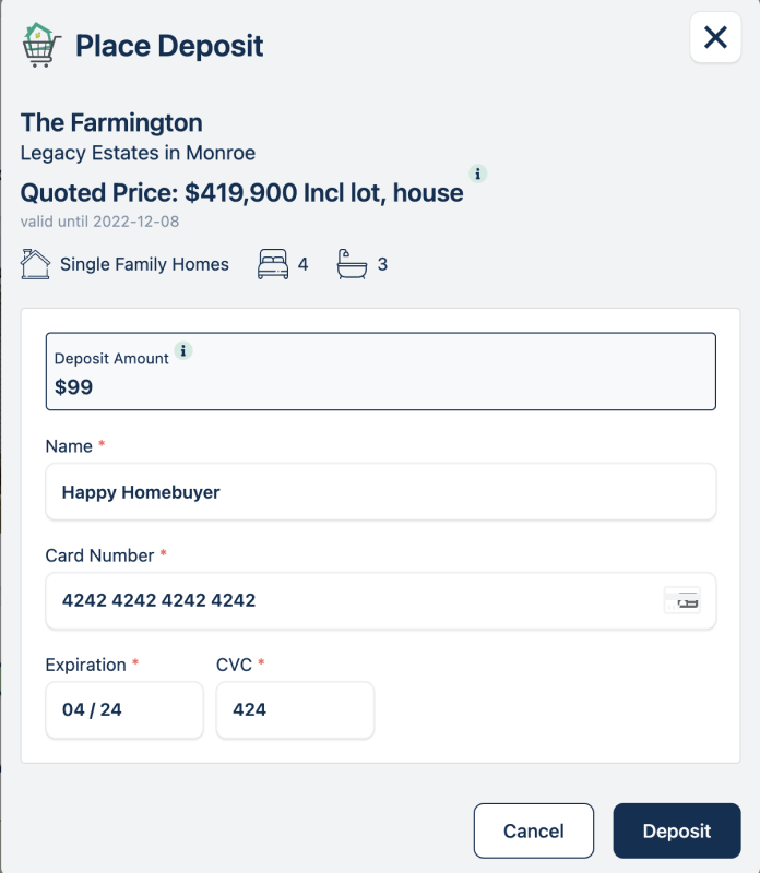 Reserve Your Home
